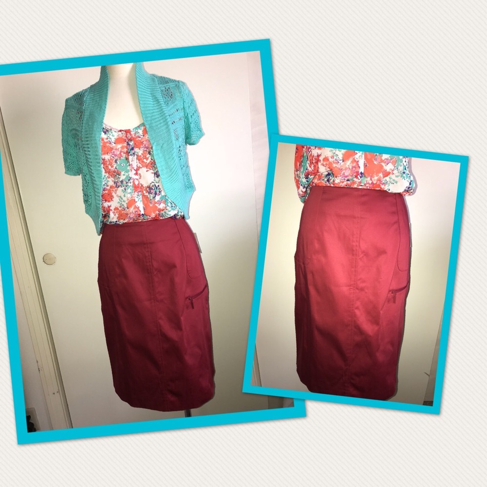 Alfani NWT Maroon/burgundy skirt